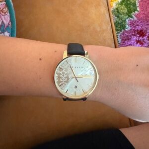 Black and Gold Ted Baker London Watch